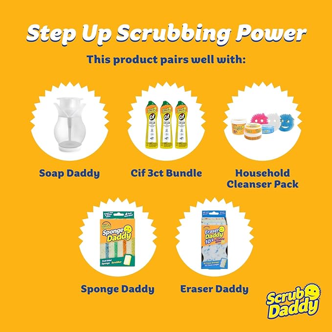 Scrub Daddy 6 Kitchen Sponges & 1 Daddy Caddy Dish Sponge Holder - Image 7