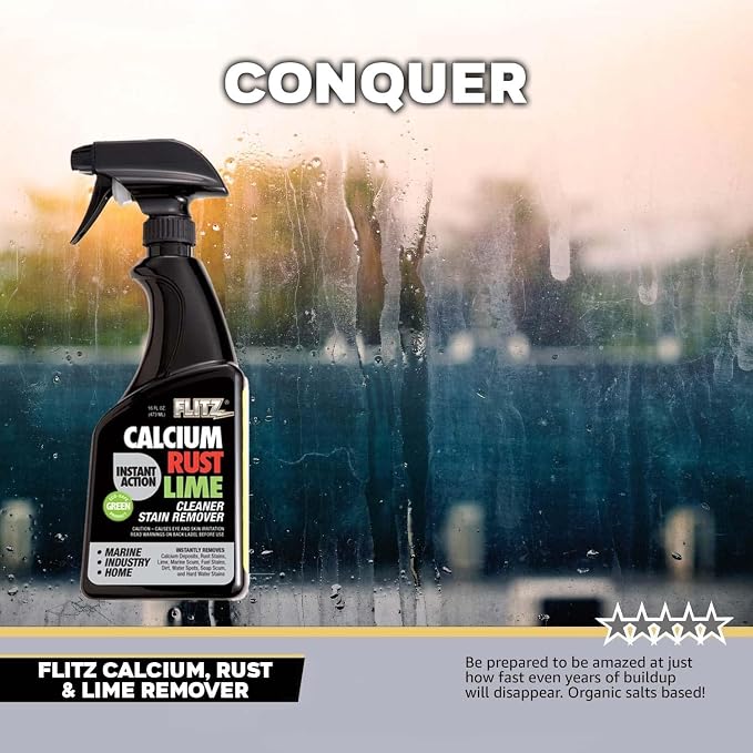Flitz Calcium, & Lime Remover - 16oz Bottle of USA-Made Limescale Remover - Image 2