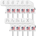 CRAFTSMAN GOLF 11pcs /Set USA US Flag Clover Leather Left Right Black White by CRAFTSMANGOLF