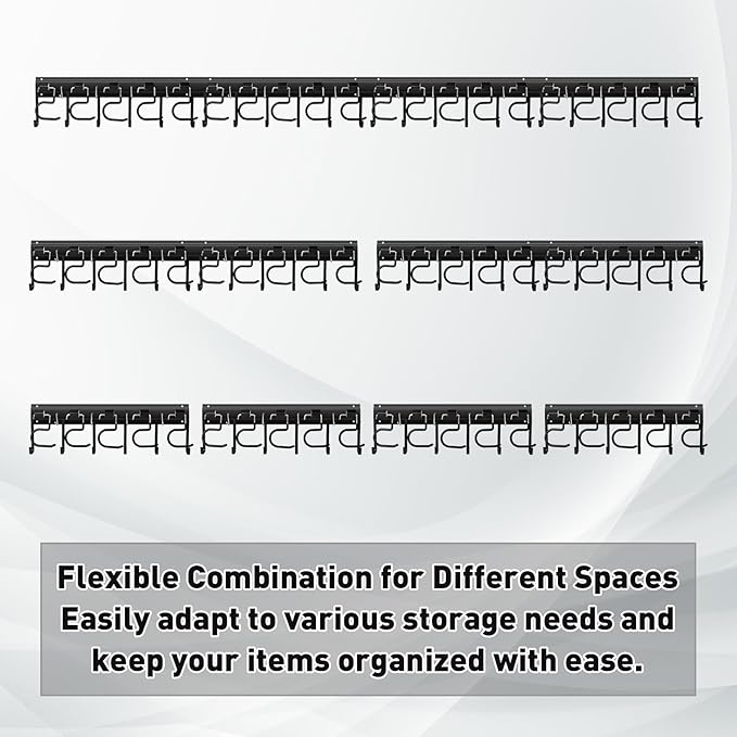 LEYU Metal Garage Tool Organizer Wall Mount, 2 Pack Garden Tool Organizer - Image 5