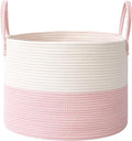 Woven Blanket Basket, 115L Large Rope Storage Bin by JMvicyroam