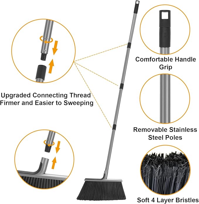 KeFanta 4 Packs Outdoor Broom Heavy Duty - Image 5