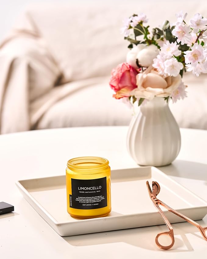 M&SENSE Limocello Summer Scented Candle, 7.05oz 50 Hours Long Lasting Burn Non - Image 8