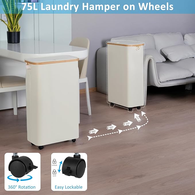 efluky Slim Laundry Basket - Image 2