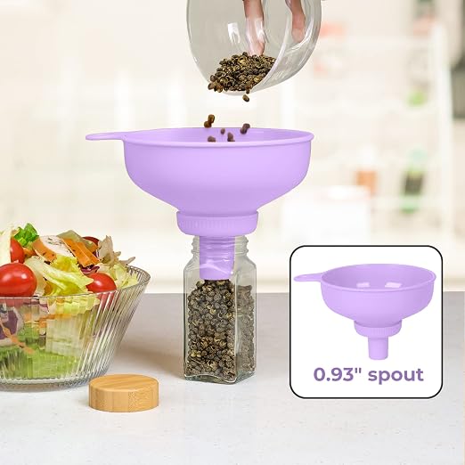 Wide Mouth Kitchen Funnel, Food Grade Plastic Cooking Canning Funnel - Image 6