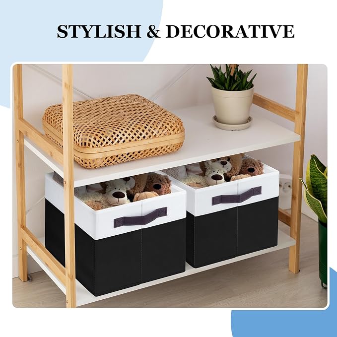 Criusia Large Storage Bins for Shelves 4 Pack, Closet Storage Baskets for - Image 7