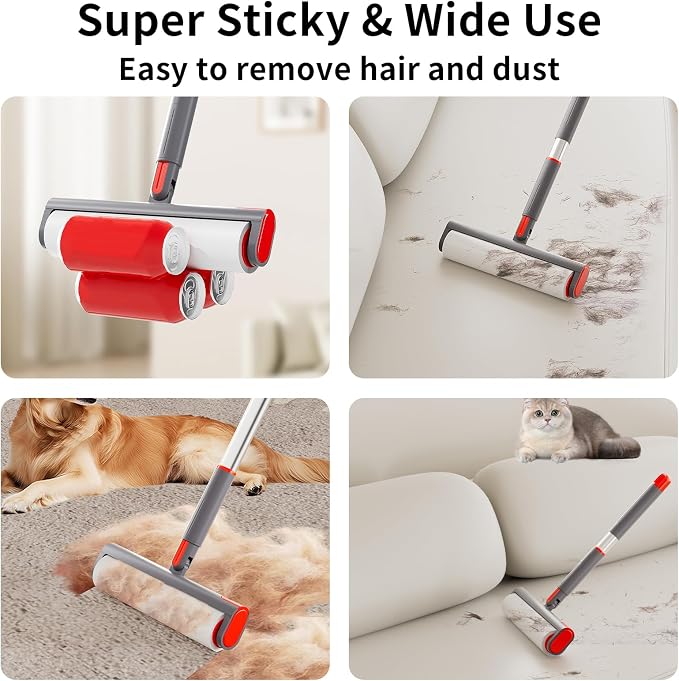 Large Lint Roller Refill 240 Sheets Value Set, Extra Sticky, Easy Tear - Image 5