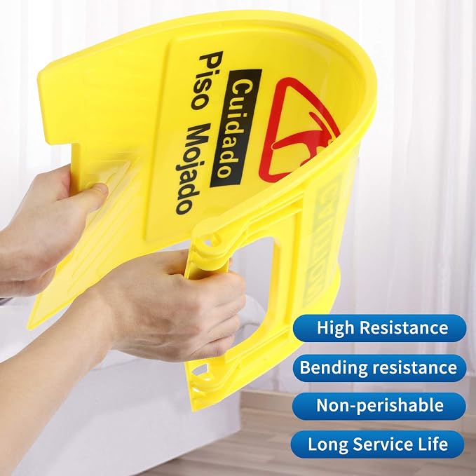 CERLMLAND wet floor signs 6 piece double-sided sign Widely used in various - Image 4