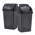 Superio 13 Gallon Plastic Swing Lid Trash Can, and Outdoor Use by Superio