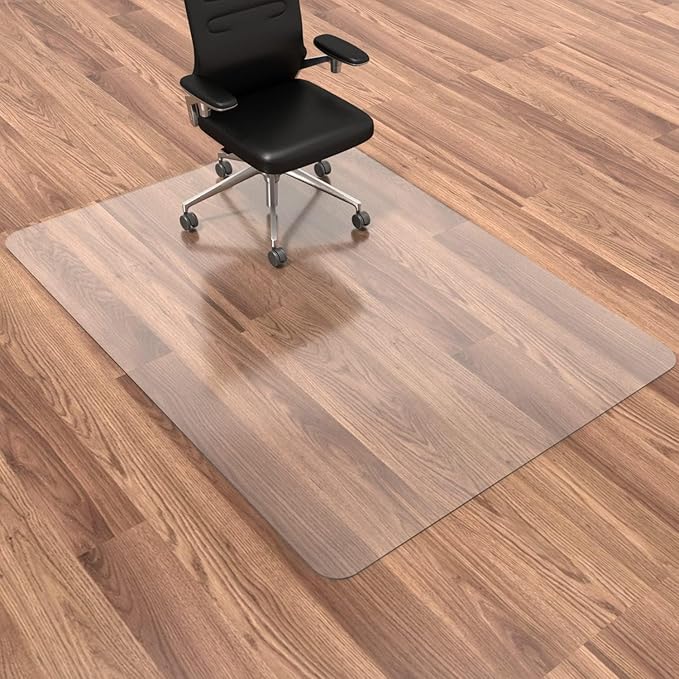 Large Office Chair Mat for Hardwood Floor- 48'' x 60'' Clear Chair Mat for Hard by HOMEK