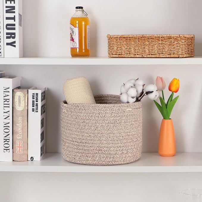 Small Basket for Organizing | Cube Shelf Closet Storage Baskets | 9.7×9.7×7.1” - Image 6