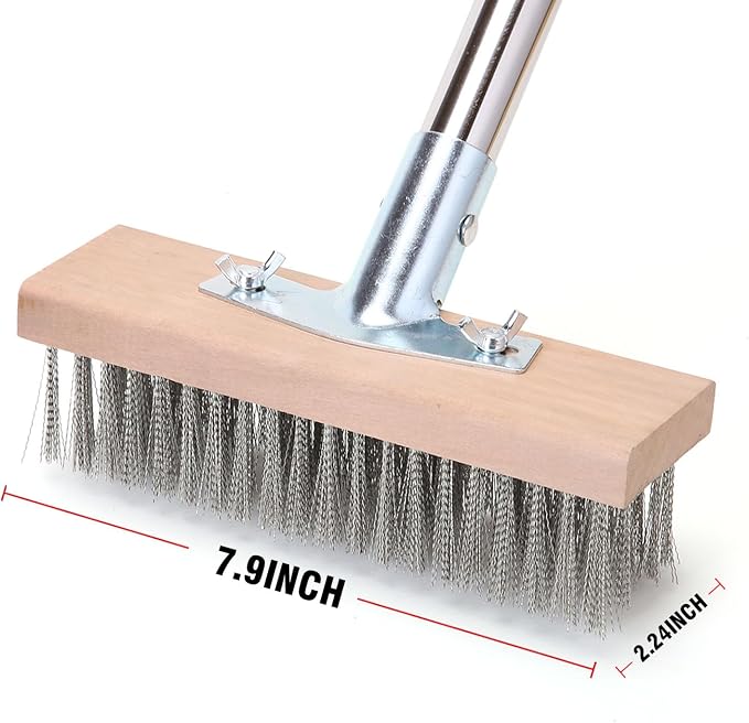 MAXMAN Floor Scrubber, Deck Brush, Stainless Steel Floor Scrub Brush - Image 4