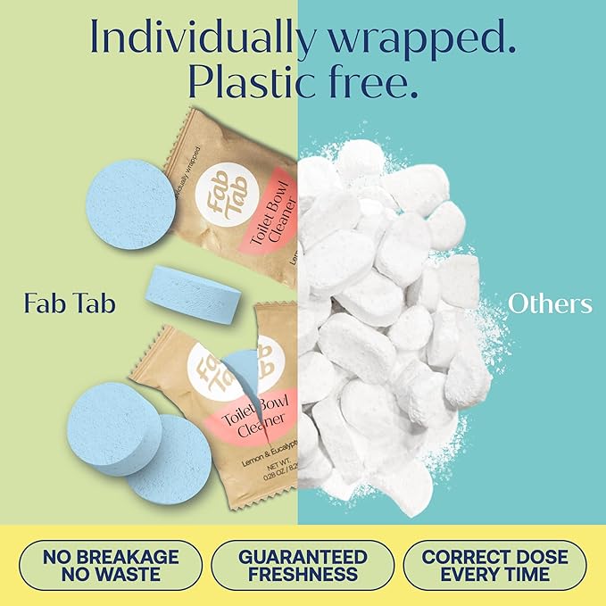 Fab Tab Toilet Bowl Cleaner Tablets, Powerful Stain Removal, No Harsh Chemicals - Image 5
