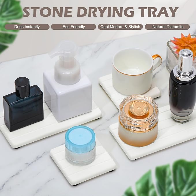 6PCS Fast Drying Diatomite Stone Sink Tray, Stone Drying Tray - Image 5