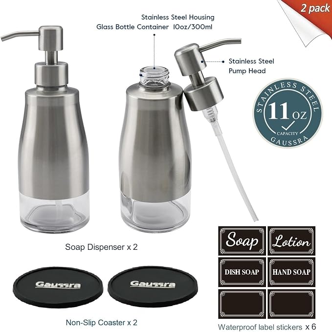 Gaussra 2 Pack Soap Dispenser - Image 2