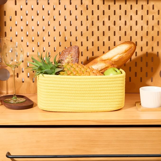 Small Storage Baskets for Organizing | Closet Organizer Bins | Shelf Toy Basket - Image 5