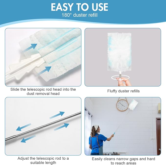 36 Pack 180° Duster Refills for Swiffer Duster Kit, - Image 5