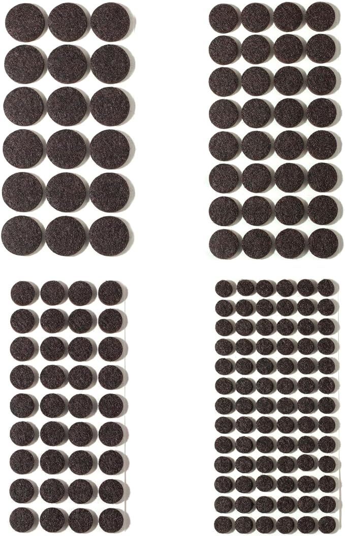 Felt Furniture Pads for Hardwood Floors 164 Piece, Furnigear Anti Scratches by Furnigear