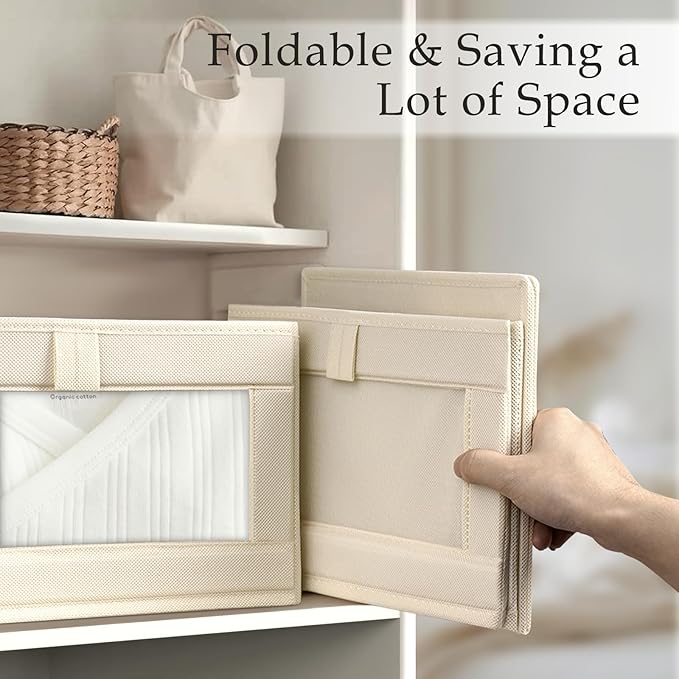 Criusia Linen Closet Organizers and Storage, 8 Pack Large Linen Closet Baskets - Image 5