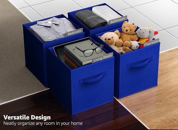 Sorbus 13 Inch Collapsible Fabric Storage Cubes - Image 5