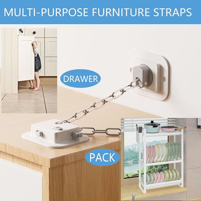 YEYA Anti-Tip No Drill Furniture Anchor - Image 7