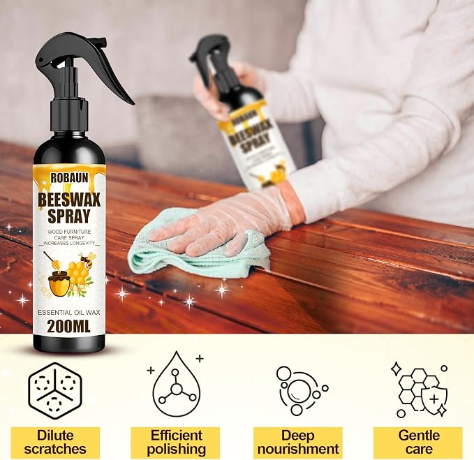 Beeswax Spray Furniture Polish, Wood Cleaner, Wood Floor Polish - Image 4