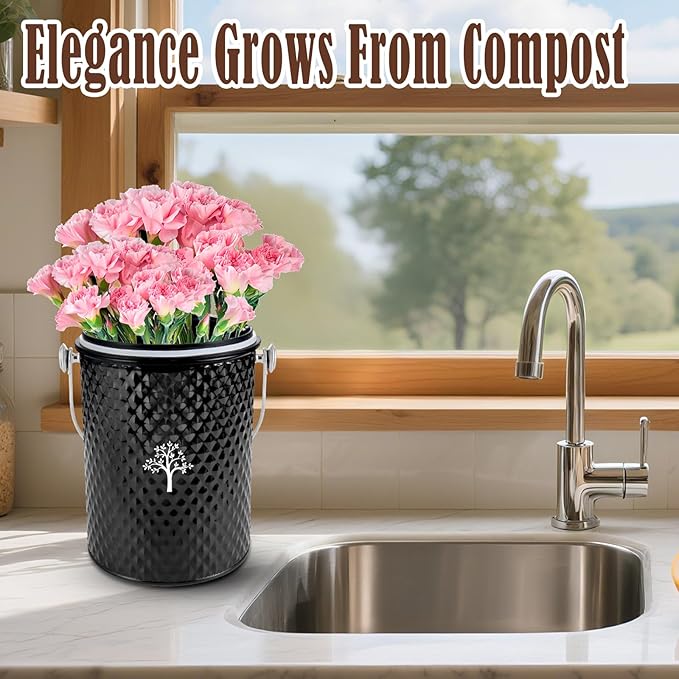 AOSION Countertop Compost Bin Kitchen，Odorless Indoor Compost Bin - Image 6