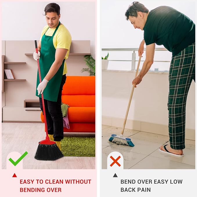 WILLBOND 20 Pcs Heavy Duty Broom Outdoor Indoor Commercial Angle Brooms Bulk - Image 4