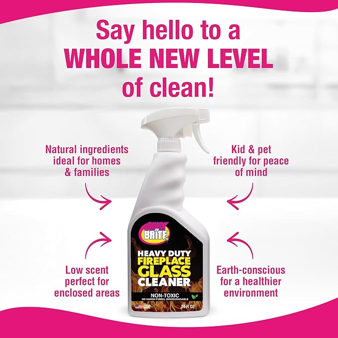 Quick N Brite Fireplace Glass Cleaner 24oz, - Image 5