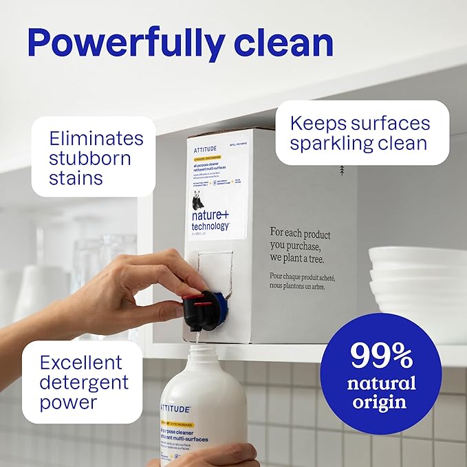 ATTITUDE All-Purpose Cleaner Refill, EWG Verified, Plant-Based & Vegan - Image 3