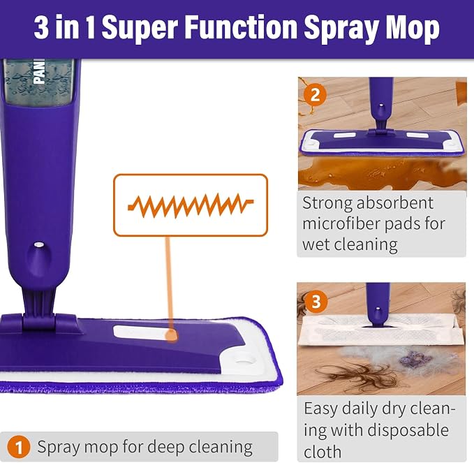 Mops for Floor Cleaning, Wet and Dry Spray Mop - Image 4