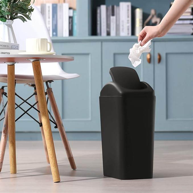 Hoolerry 4 Pcs 3 Gallon/12 Liter Small Trash Can Plastic Kitchen Garbage - Image 3
