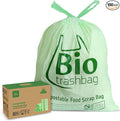 13 Gallon Compostable Trash Bags, Biodegradable Drawstring Compost Food Waste by Biotrashbag