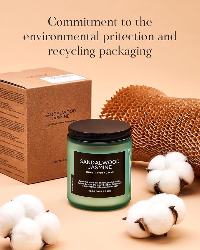M&SENSE Candle Oceanic Breeze Scented Candle, Long Lasting Pineapple & Mango - Image 8