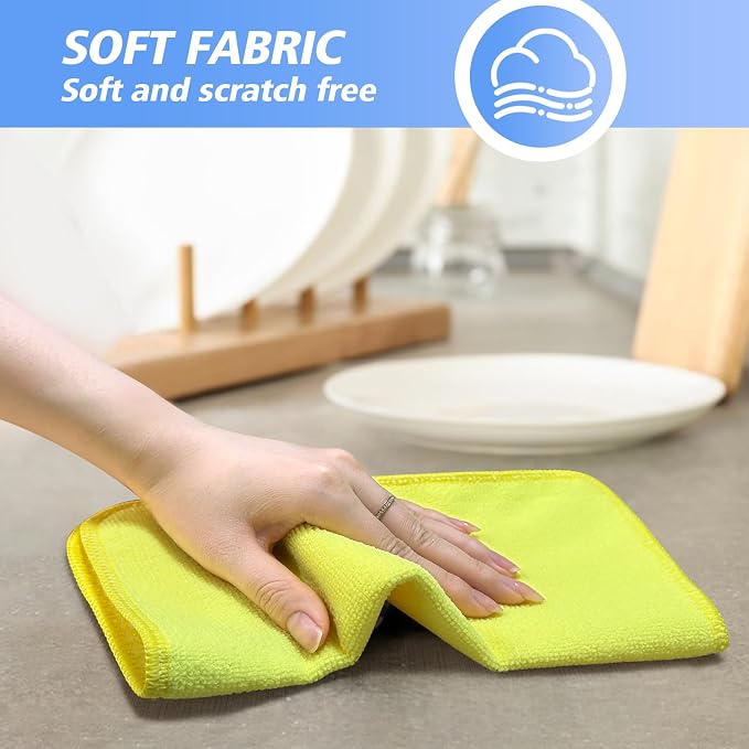 KinHwa Kitchen Washcloths for Dishes Absorbent Microfiber Dish Cloths Quick Dry - Image 6