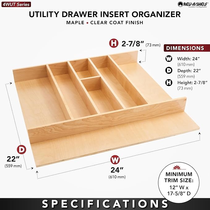 Rev-A-Shelf Trim-to-Fit Silverware Drawer Organizer - Image 4