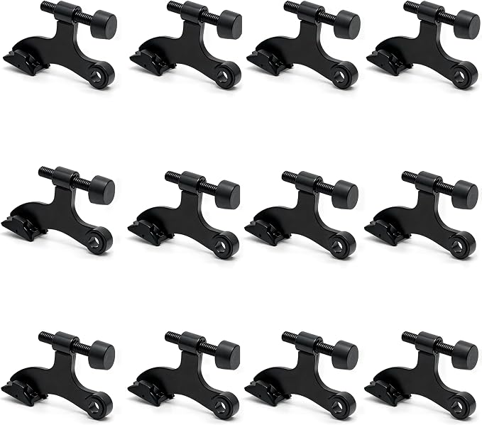 12 Pack Hinge Pin Black Door Stopper, Adjustable Heavy Duty Hinge Pin Door Stop by SUNTAI