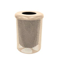 COATEDOUTDOORFURNITURE RFT-P-TAN Heavy Duty Round Trash Receptacle by CoatedOutdoorFurniture