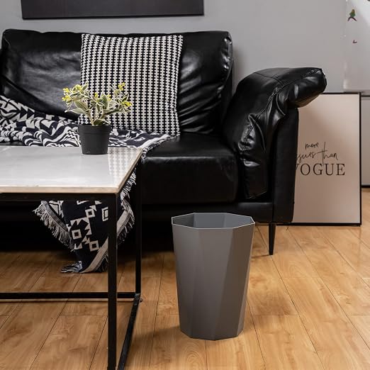 12L Trash Can Wastebasket Plastic Trash Bin Garbage Container Rubbish Can Paper - Image 5
