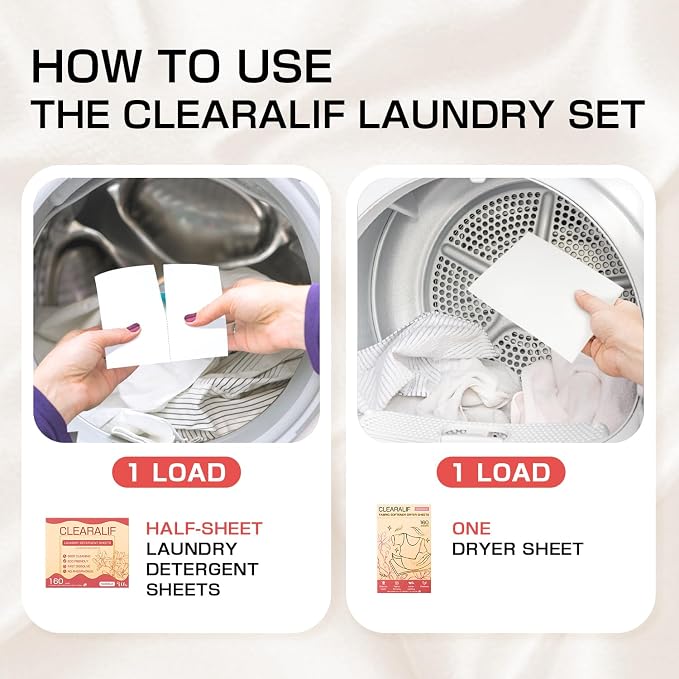 CLEARALIF All in One Laundry Detergent Sheets Kit, Magnolia Scent, 160 Loads - Image 5