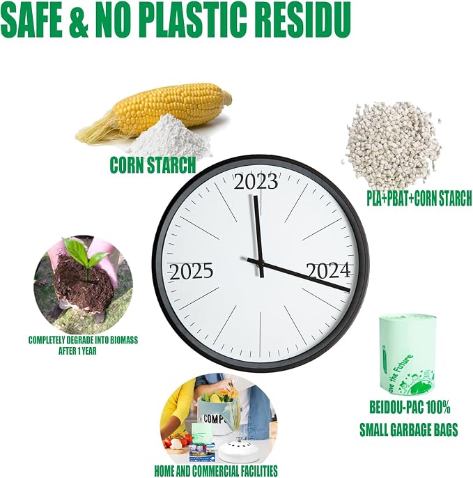 8-10 Gallon Compostable Trash Bags, Compost Bags Kitchen Trash Bags - Image 8