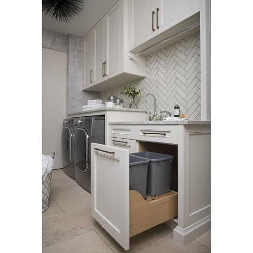 Rev-A-Shelf Pullout Trash Cans for Kitchen Cabinet, Dual 35 Qt Bins - Image 7