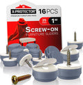Chair Glides X-PROTECTOR – 16 PCS 1" Furniture Glides – Screw-On Chair Sliders by X-Protector