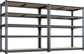 72"H Storage Shelves heavy duty, 2200LBS Garage Shelving, 5 Tier Metal Shelving by Unknown