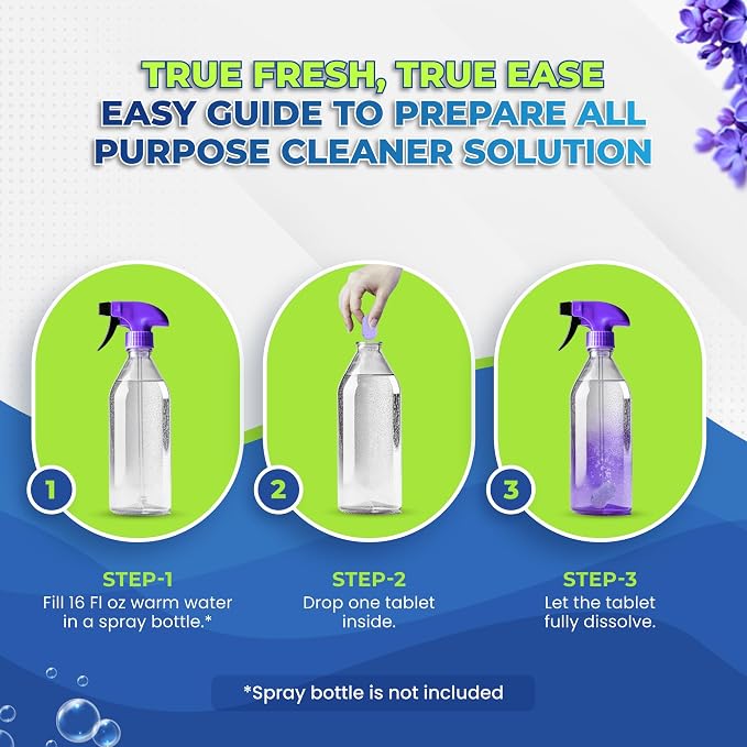 True Fresh All Purpose Cleaner Refill Tablets – Makes 384 fl oz, Effortless - Image 3