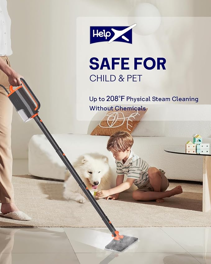 Steam Mop Cleaner with Detachable Handheld Steamer, 20 in 1 Wired Steam Cleaner - Image 5
