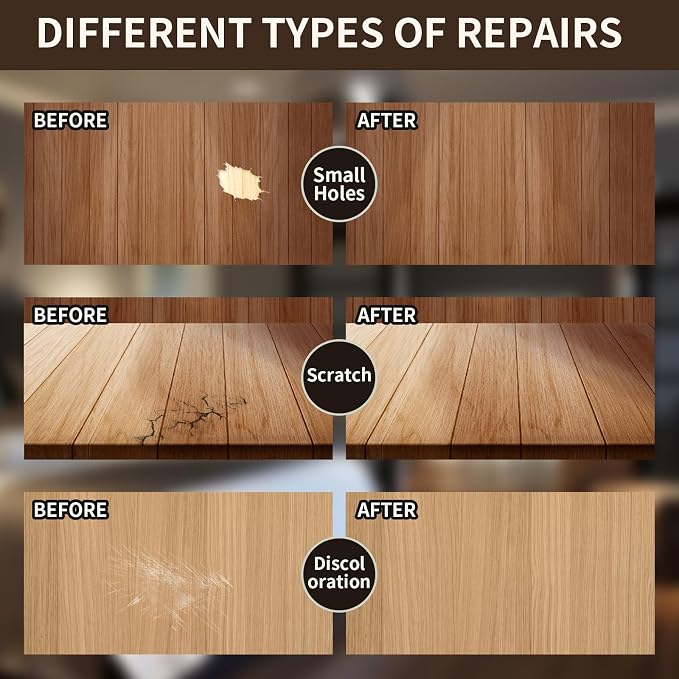 Wood Repair Kit, Wood Scratch Repair, Floor Discoloration Stain Paint - Image 4