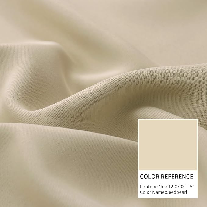 BGment Beige Blackout Curtains 63 Inches Length - Image 7