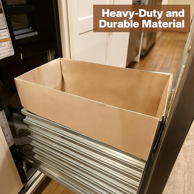 60 Pcs Trash Compactor Bags for Kitchen Pre-Cuffed Heavy Duty Kraft Paper - Image 4