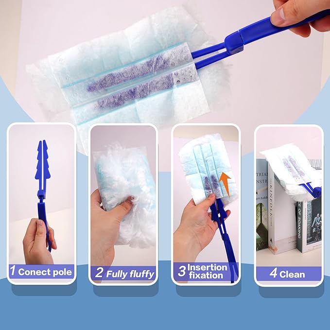 Disposable Dusters Refills, Heavy Duty Electrostatic Replacement Head 20 Counts - Image 3